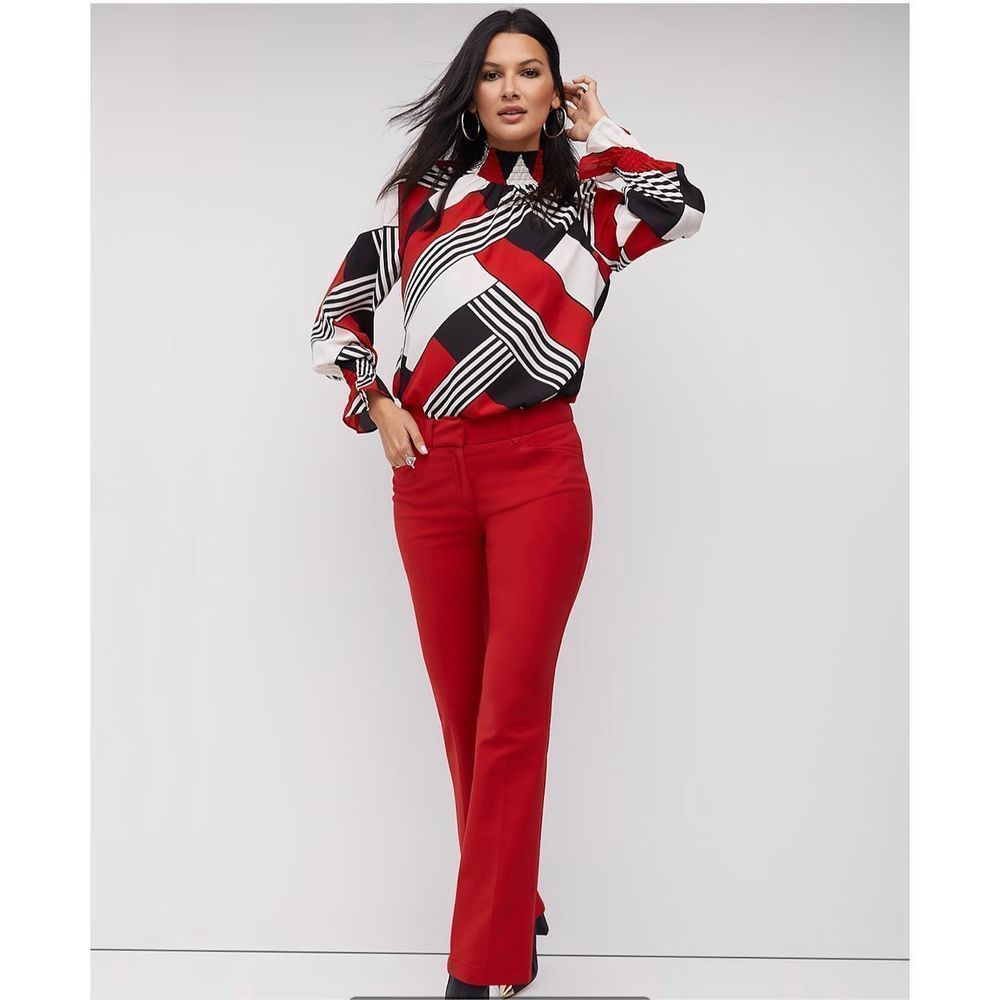 New York & Company- Mid Rise Boot Cut- Red Pant Size 18